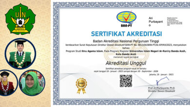 Prodi S-2 IAI UIN Ar-Raniry Raih Akreditasi Unggul