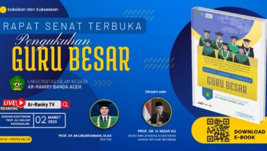 Pekan Ini, Sekjend Kemenag Kukuhkan Tujuh Guru Besar UIN Ar-Raniry
