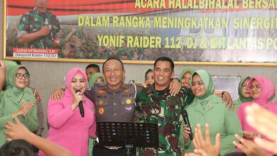 Gelar Halalbihalal bersama Prajurit Yonif Raider 112, Ini Pesan Dirlantas Polda Aceh