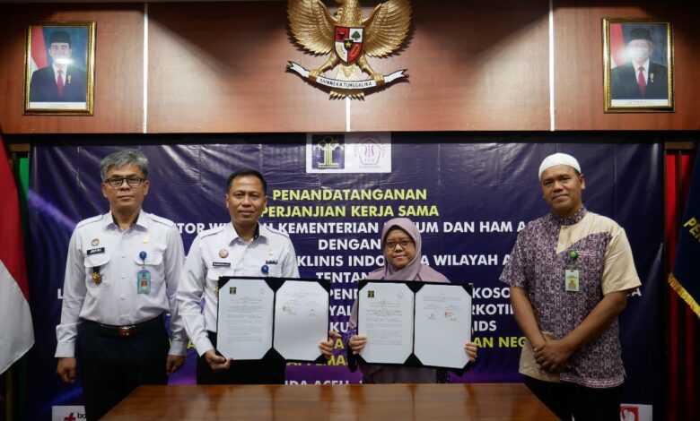 Kemenkumham Aceh dan IPK Indonesia Jalin Kerja Sama Terkait Rehabilitasi