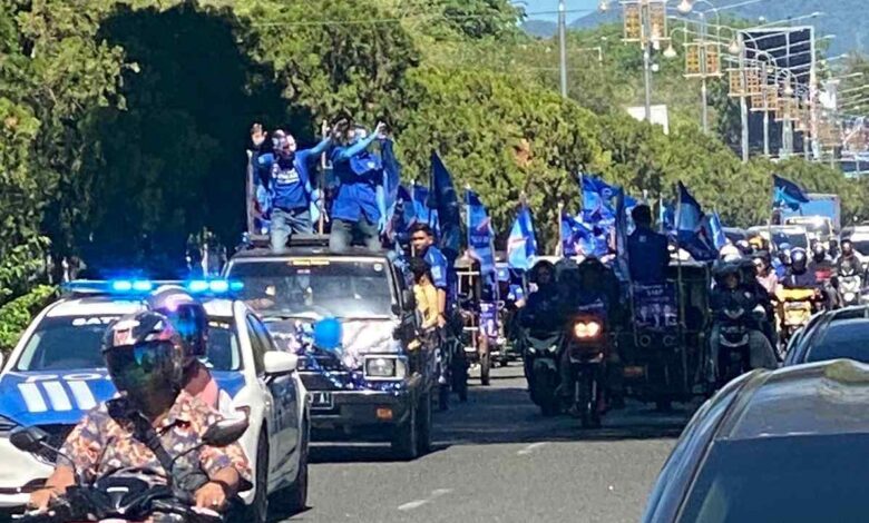 Diiringi Konvoi, Demokrat Daftar 81 Bacaleg ke KIP Aceh
