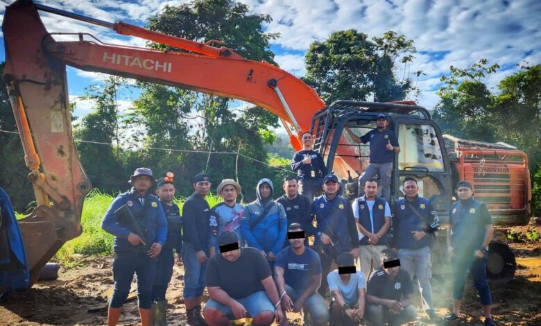 Polisi Gerebek Tambang Ilegal di Pidie, Pekerja dan Ekskavator Ikut Diamankan