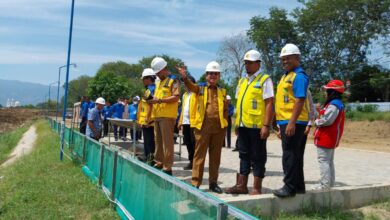 Pj Wali Kota Tinjau Proyek Rehabilitasi Bendungan Karet
