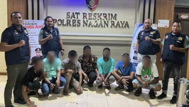Polisi Gerebek Lokasi Perjudian di Nagan Raya, Tujuh Pelaku Diringkus