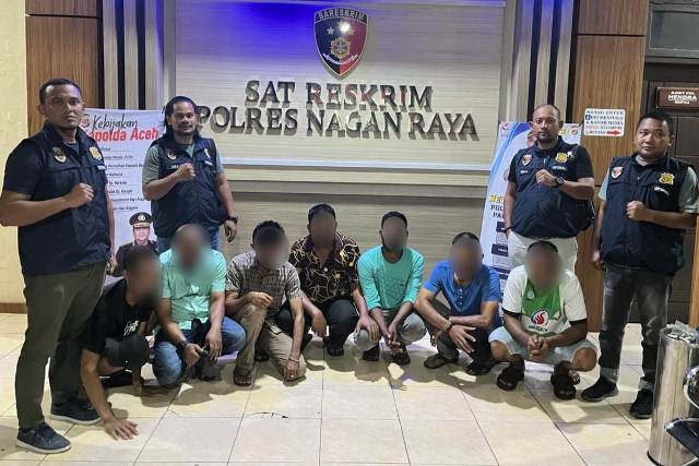 Polisi Gerebek Lokasi Perjudian di Nagan Raya, Tujuh Pelaku Diringkus