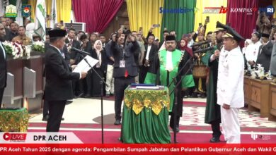 Mualem-Dek Fadh Resmi Jadi Gubernur dan Wagub Aceh