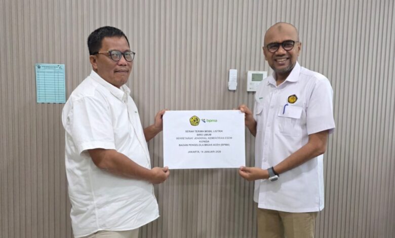 Dukung Operasional Pimpinan, BPMA Dapat Bantuan Mobil Listrik
