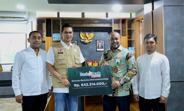 Bank Aceh Peduli Salurkan Rp600 Juta Lebih untuk Penanganan Bencana di Aceh