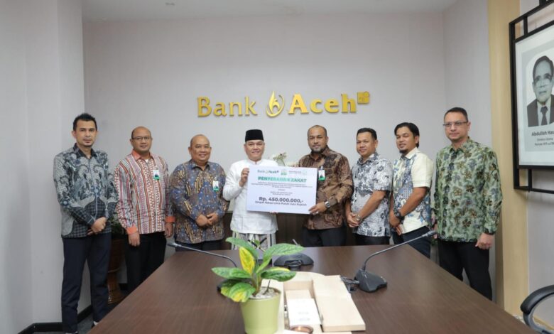 Bank Aceh Salurkan Zakat Karyawan Rp1,43 Miliar Melalui Baitul Mal