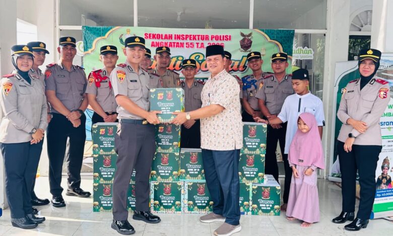 53 Siswa SIP Polda Aceh Kompak Salurkan Bantuan ke Rumah Yatim