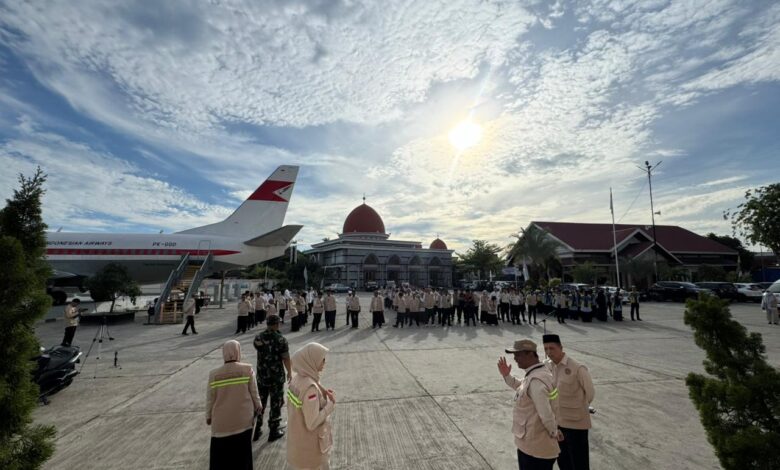 Jelang Kedatangan Kloter Pertama, PPIH Aceh Gelar Apel Kesiagaan Petugas Debarkasi