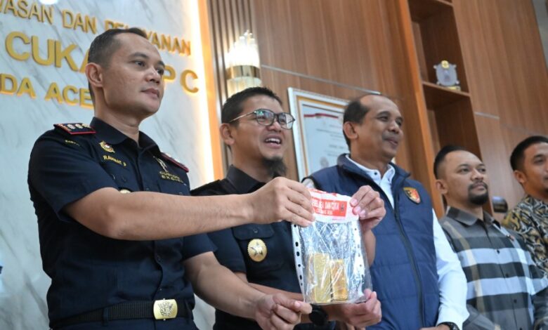 Bea Cukai Aceh Gagalkan Dugaan Penyelundupan 2,9 Kg Emas ke Malaysia
