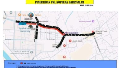 Besok PKL di Kopelma Darussalam Ditertibkan, Dishub Banda Aceh Rekayasa Lalu Lintas