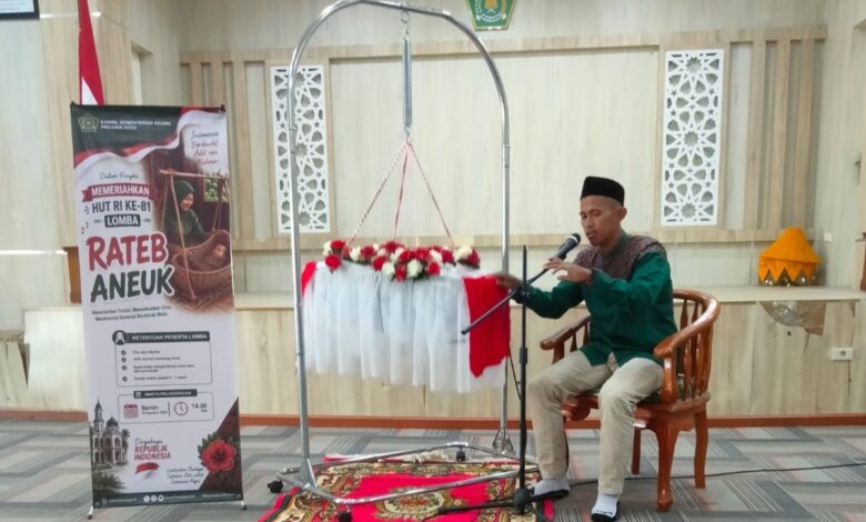 Semarak HUT ke-81 RI, Kemenag Aceh Hidupkan Lagi Tradisi Rateb Aneuk