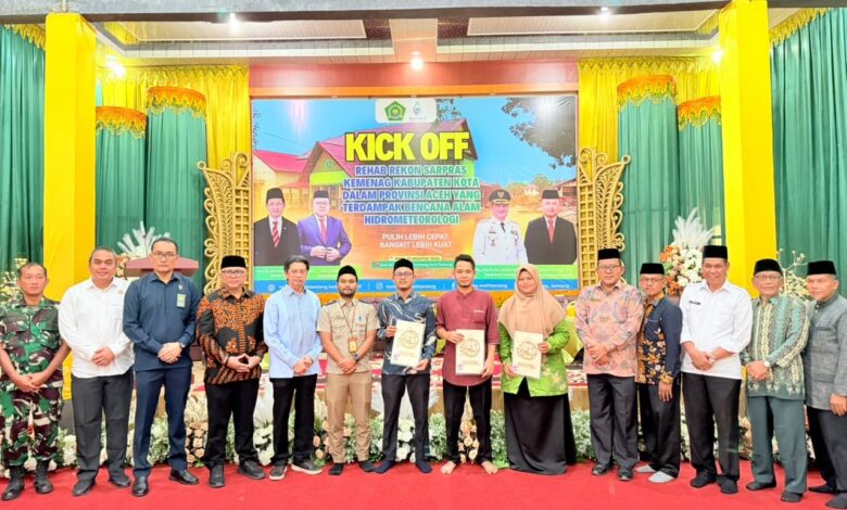 Kemenag Mulai Rehab Rekon Pascabencana di Aceh, Tekankan Sinergi dan Akuntabilitas