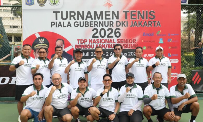 Kementerian ATR/BPN Berpartisipasi dalam Turnamen Tenis Piala Gubernur DKI Jakarta 2026