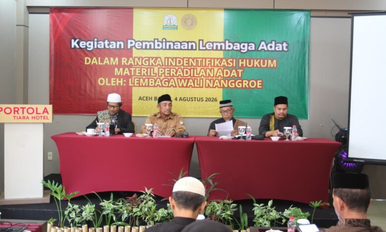 Lembaga Wali Nanggroe Identifikasi Hukum Materiil Peradilan Adat di Aceh Barat