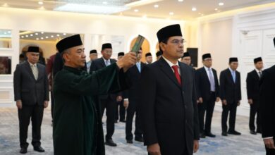 Menteri Agama Lantik Prof Mujiburrahman Pimpin Kembali UIN Ar-Raniry