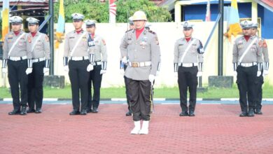 Polres Aceh Jaya Gelar Upacara Hari Juang Polri, Ipda Zandi Erika Jadi Danup