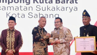 Kuta Barat Raih Penghargaan Desa Antikorupsi Aceh, Ini Pesan Walkot Sabang